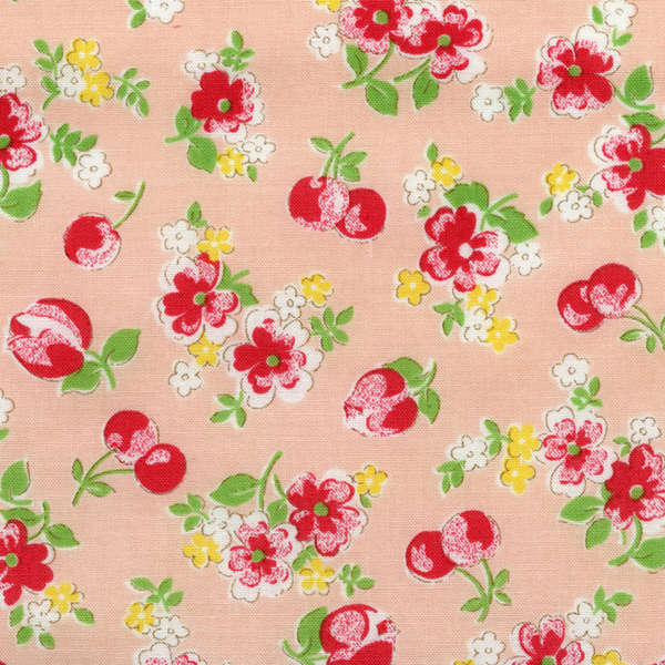 Lecien Old New 30's - Peachy Pink Cherry Blossom