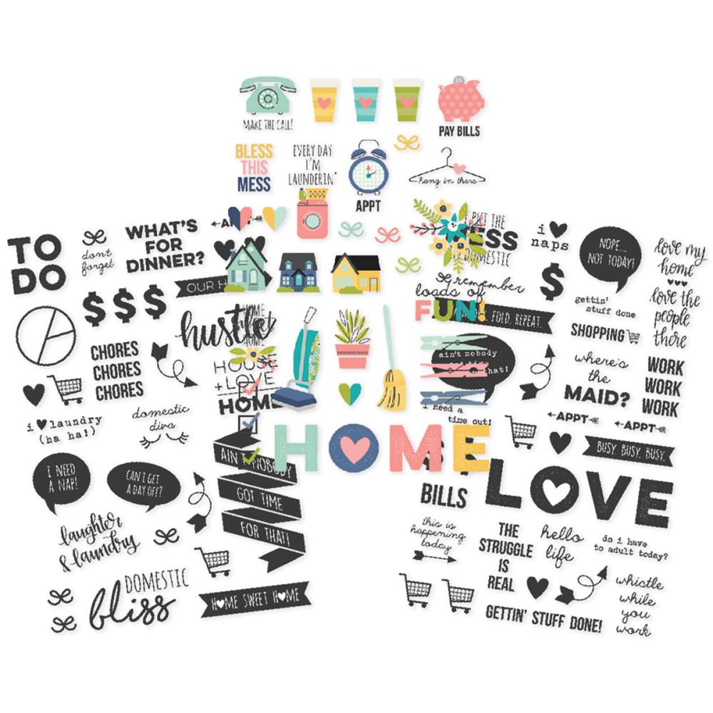 Simple Stories - Domestic Bliss Clear Stickers