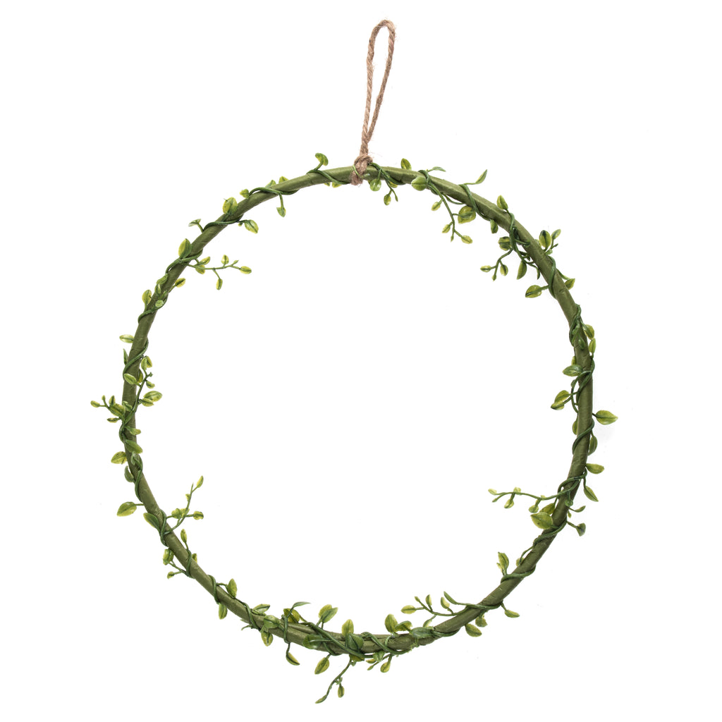 Green Vine Wire Wreath - 10 inches