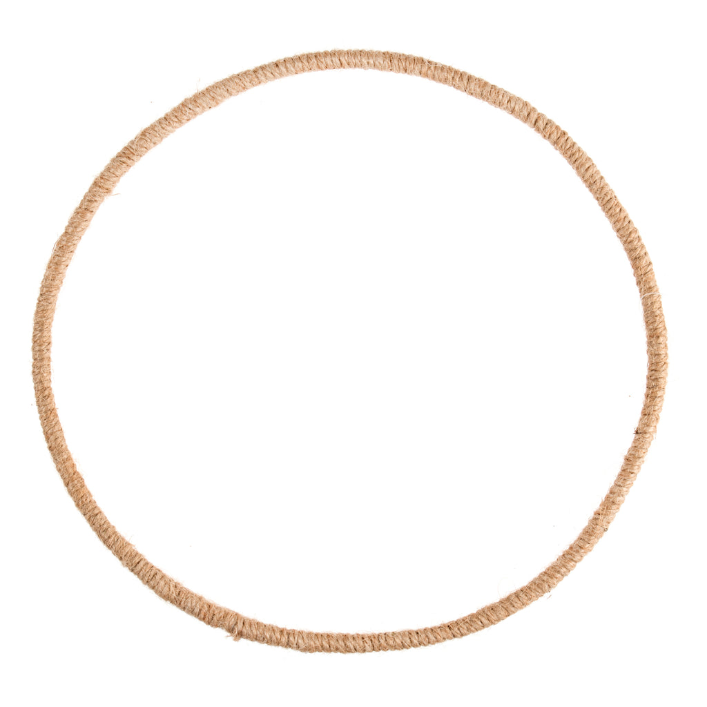 Jute Wrapped Wire Wreath - 9.8 inches