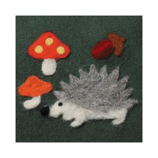 Clover Needle Felting Applique Mold - Hedgehog & Toadstools
