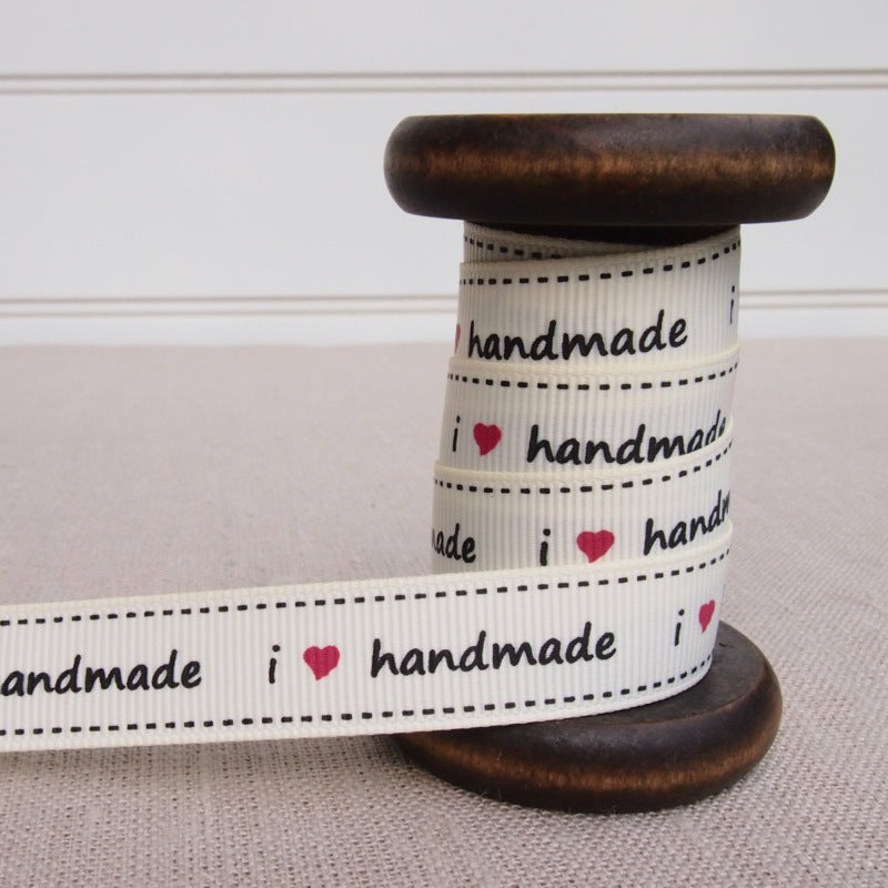 I {Heart} Handmade Grosgrain Ribbon - 16mm