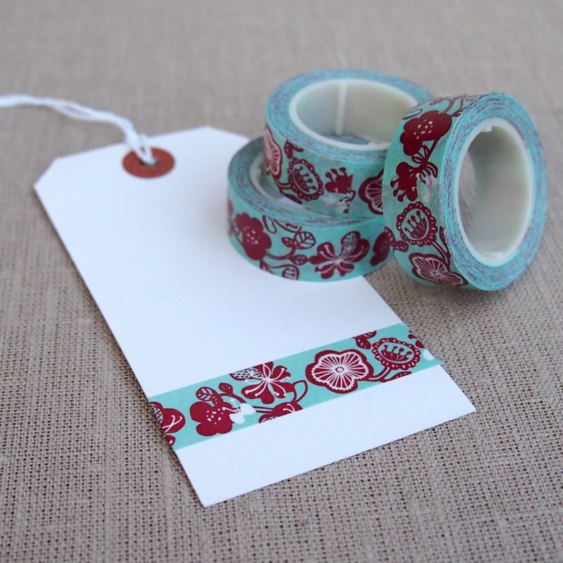 Turquoise Flower Washi Tape