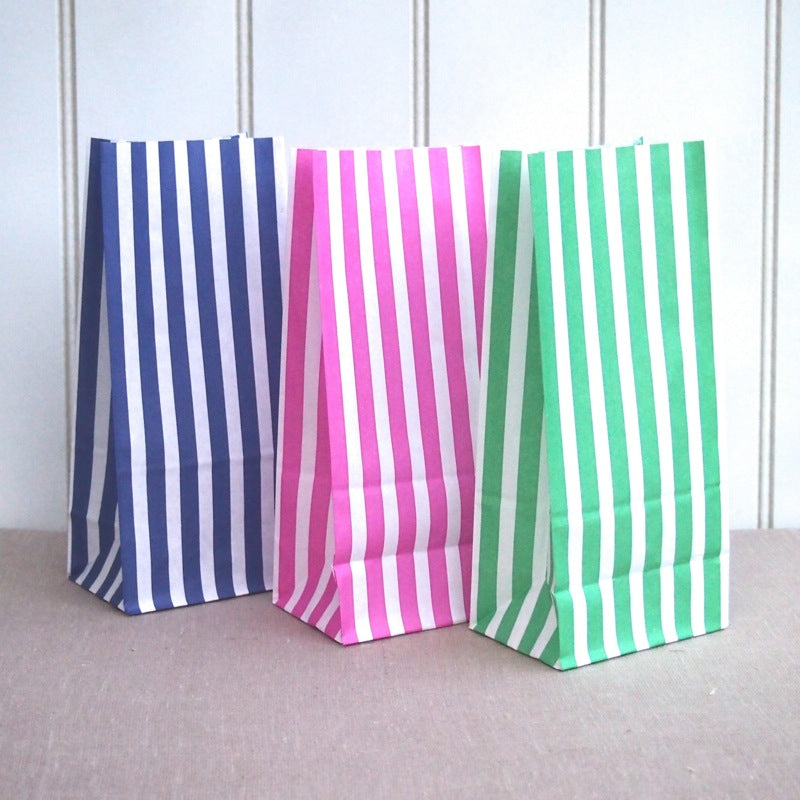 Candy Stripe Block Bottom Bags