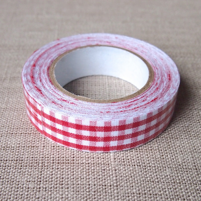 Red Gingham Fabric Tape