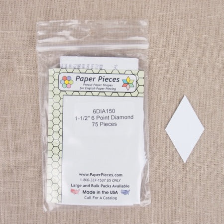 Paper Pieces - 6 Point Diamond 1 1/2 inch