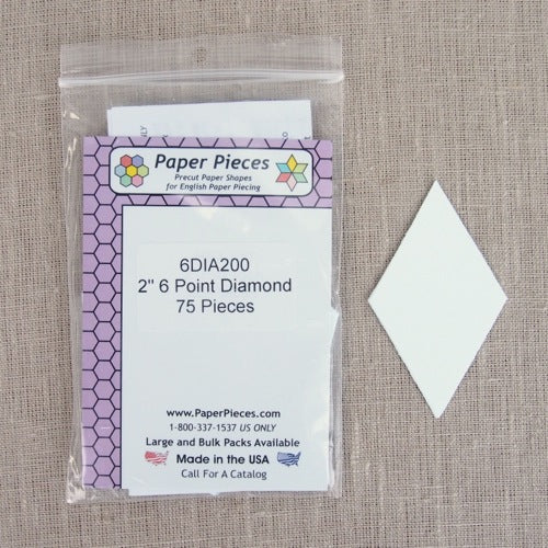 Paper Pieces - 6 Point Diamond 2 inch