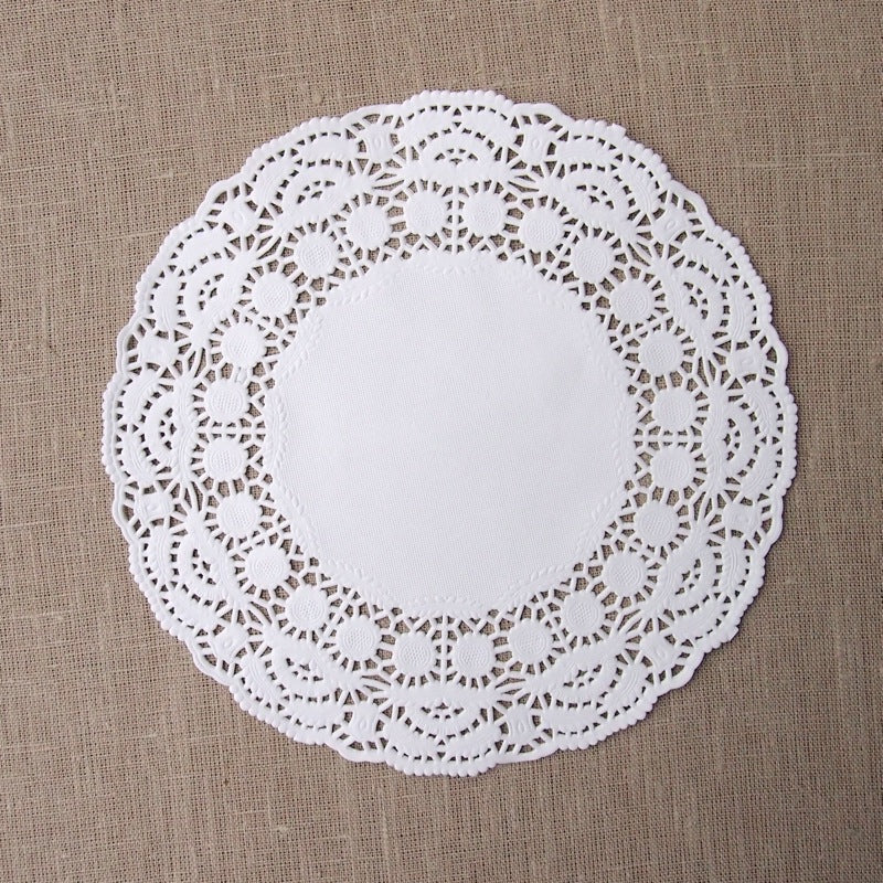 White Round Doilies - 8.5 inches