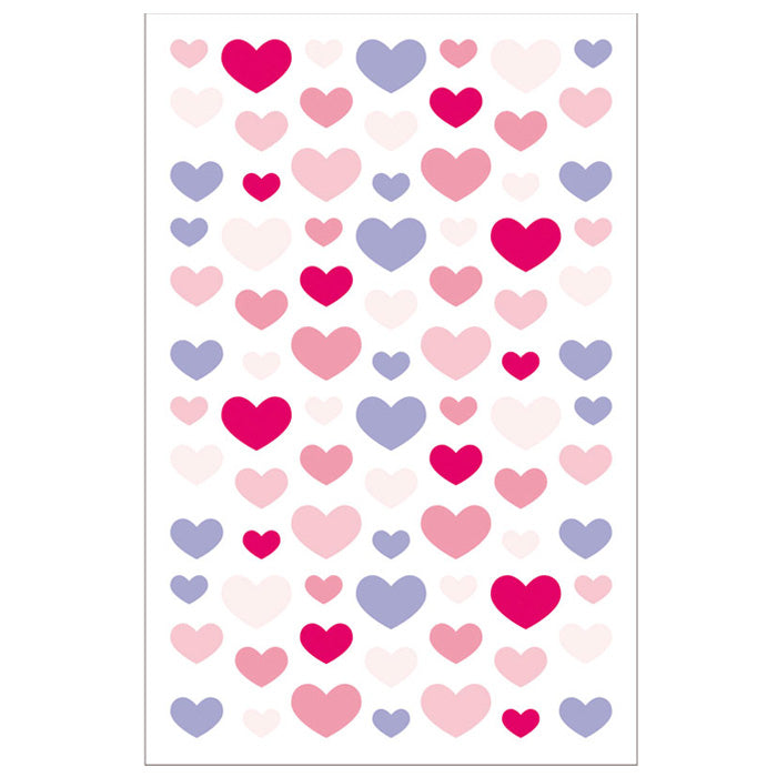 Violet & Red Felt Heart Stickers