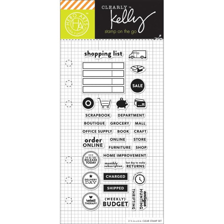 Hero Arts Kelly Purkey Clear Acrylic Stamp Set - Shopping