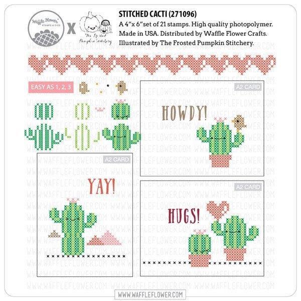 Waffle Flower Clear Acrylic Stamp Set - Cactus