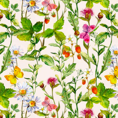 Spring Flowers - Indigo Fabrics