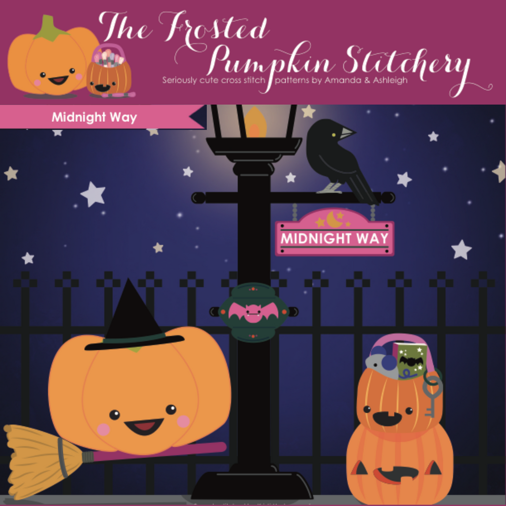 Frosted Pumpkin Stitchery Kits - Midnight Way