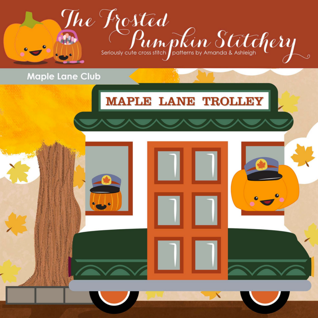 Frosted Pumpkin Stitchery Kits - Maple Lane