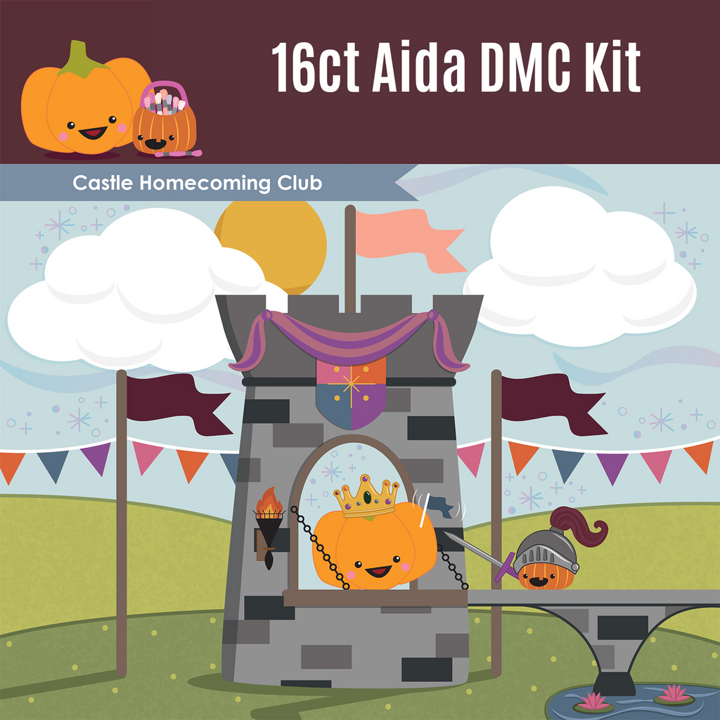 KIT - Castle Homecoming - 16ct Aida DMC Kit