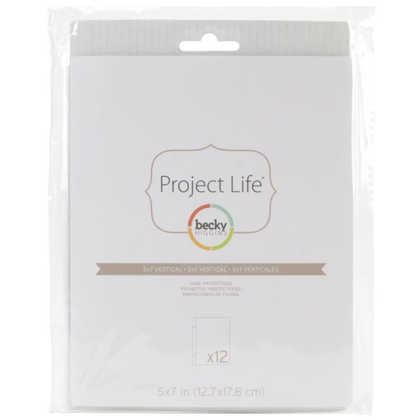 Project Life -  5 x7 Vertical Page Protectors