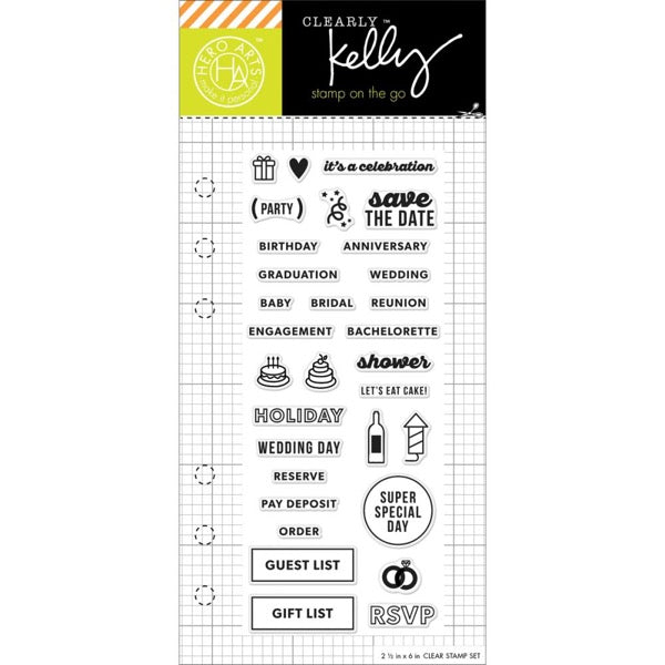 Hero Arts  Kelly Purkey Clear Acrylic Stamp Set - Occassion