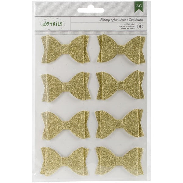 American Crafts Bows - Gold Glitter