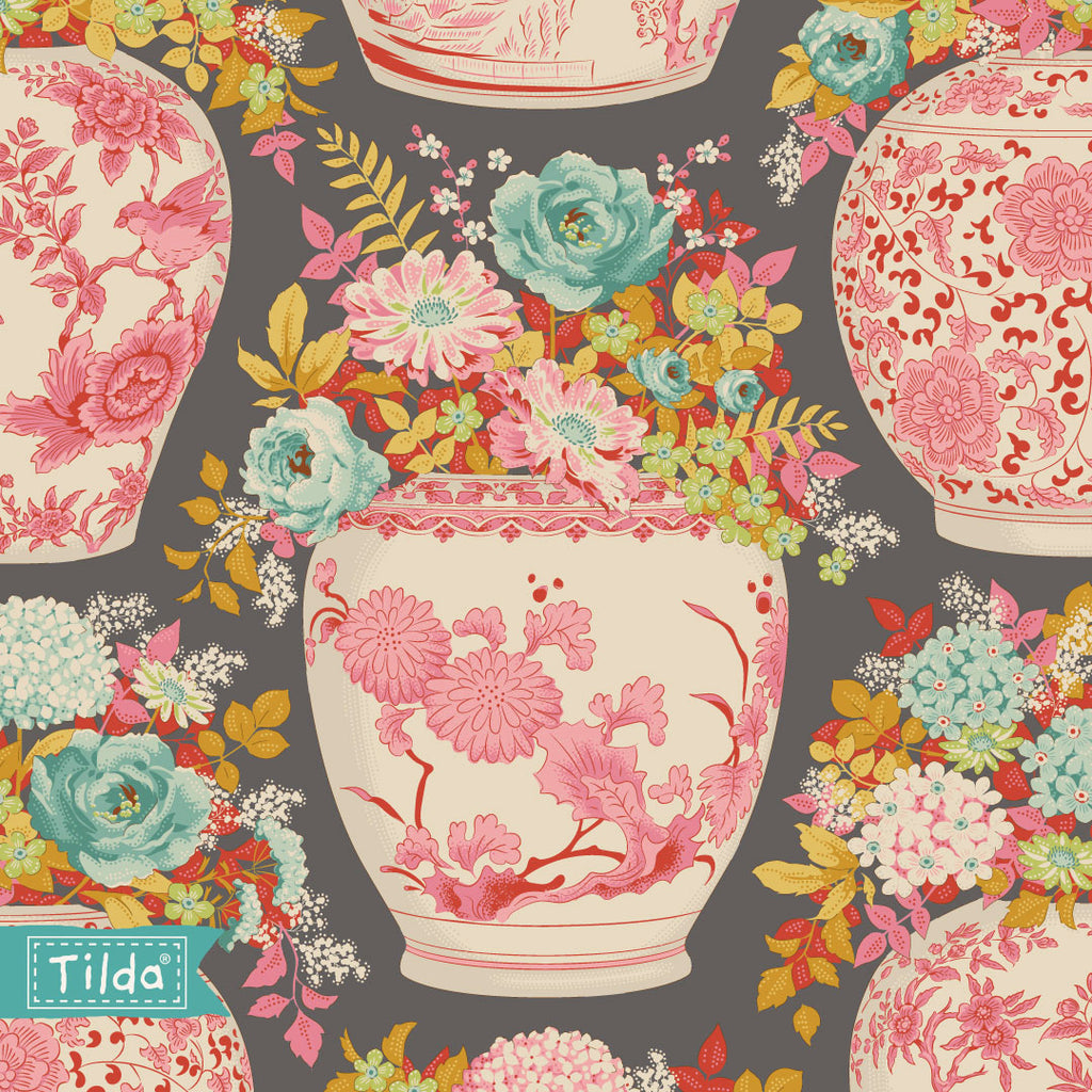 Tilda - Chic Escape - Flowervase Grey