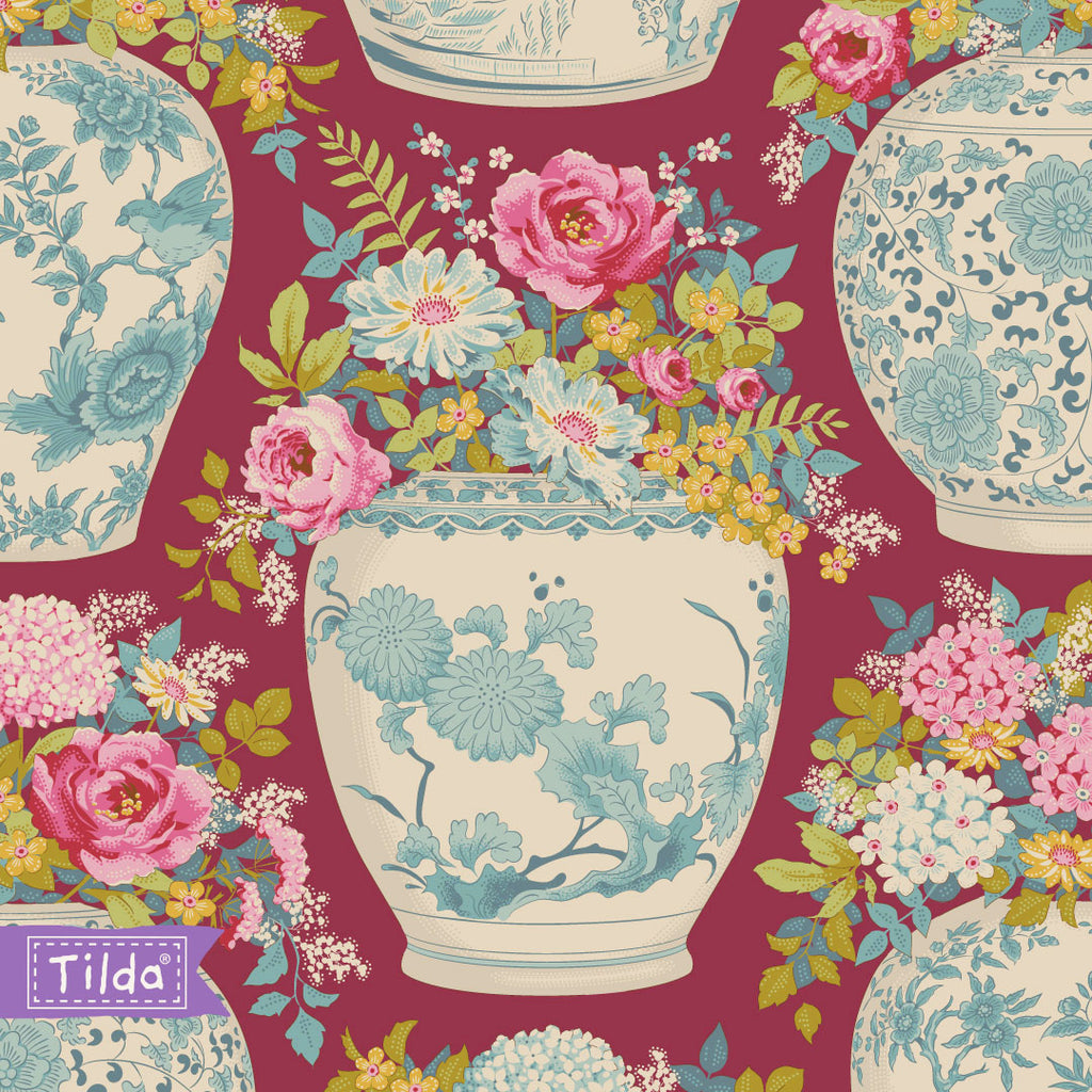 Tilda - Chic Escape - Flowervase Maroon