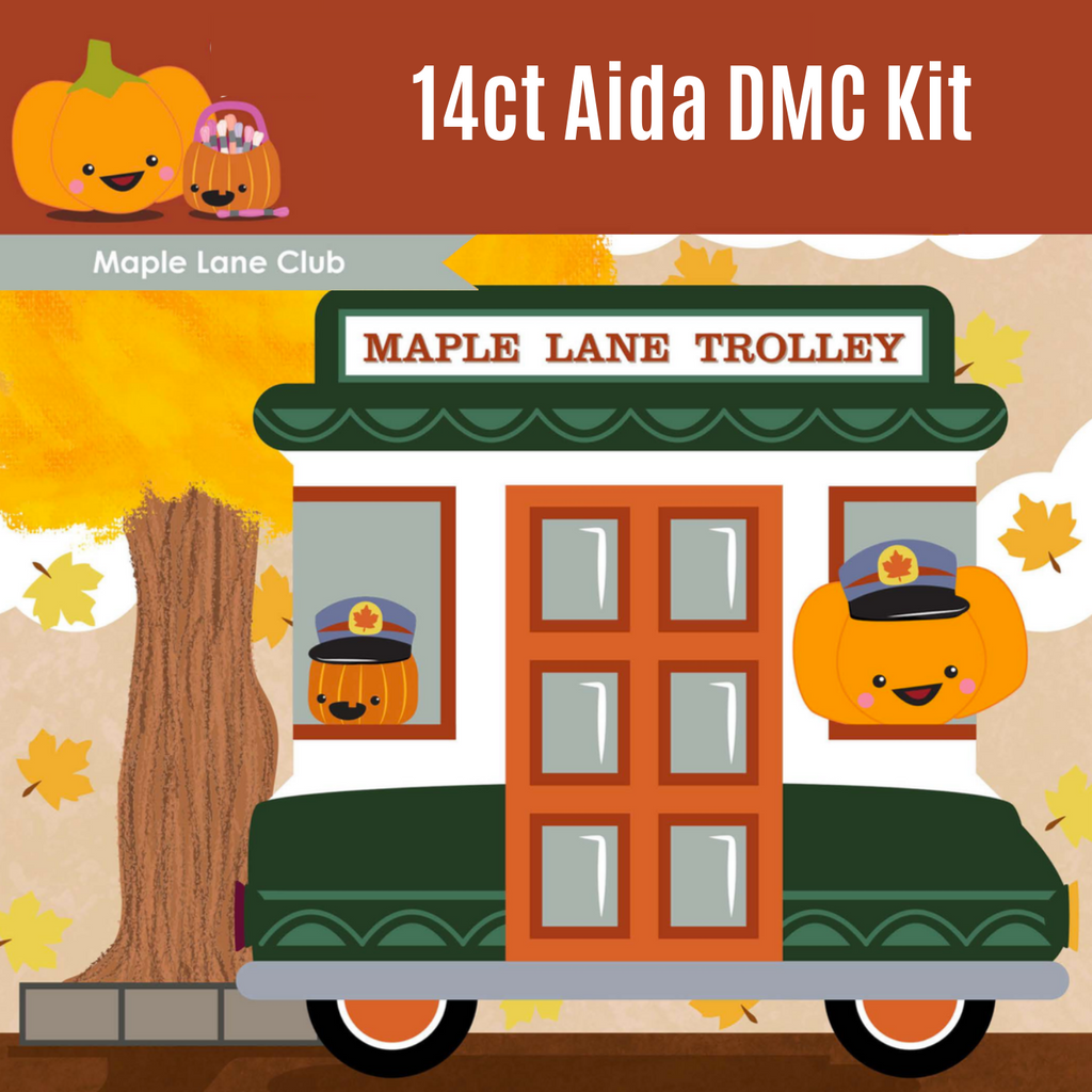 KIT - Maple Lane - 14ct Aida DMC Kit