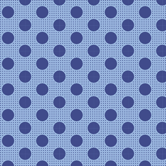 Tilda Basics - Medium Dots Denim Blue