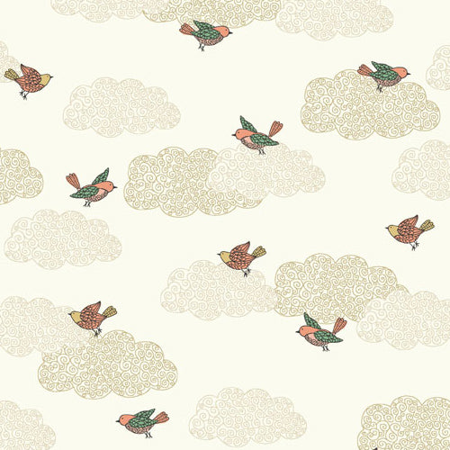 Doodle Days - Makower - Clouds Ivory