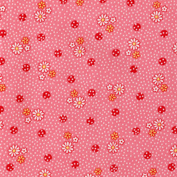Lecien Old New 30's - Pink Daisy Dots