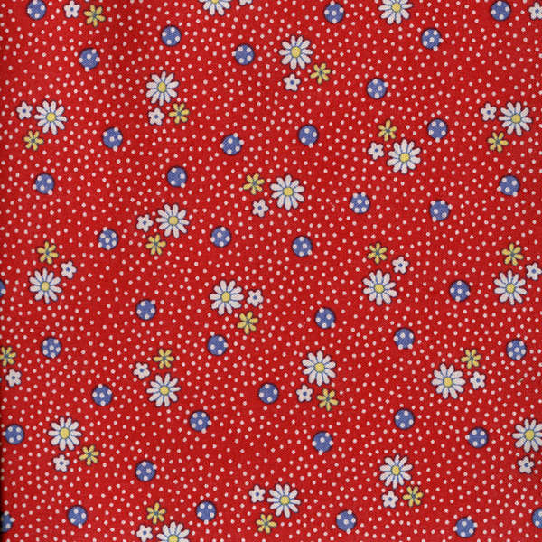 Lecien Old New 30's - Red Daisy Dots