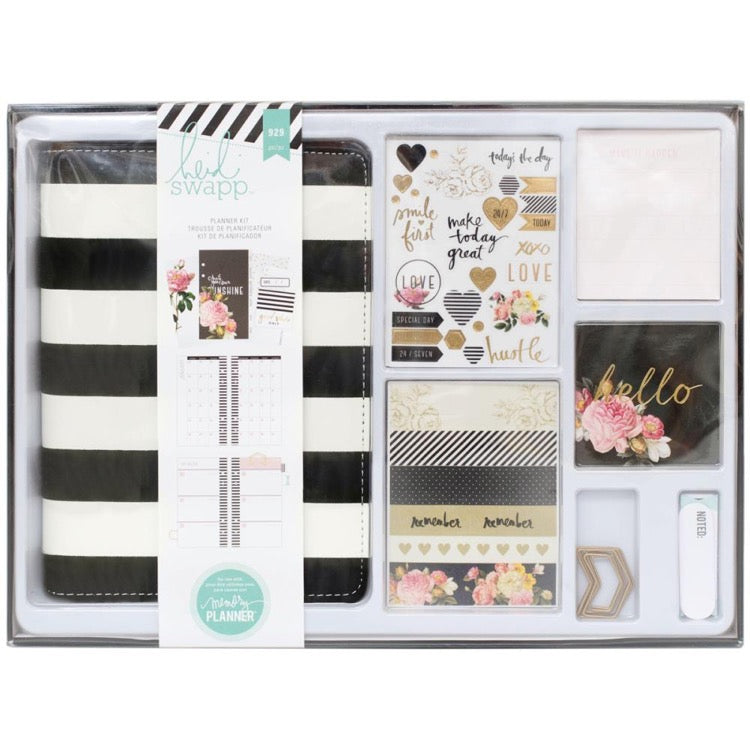 Heidi Swapp Memory Planner Kit: Black & White with Gold