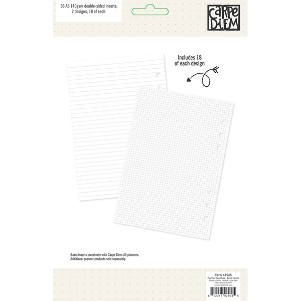 Carpe Diem Planner Essentials - Basic Paper Inserts