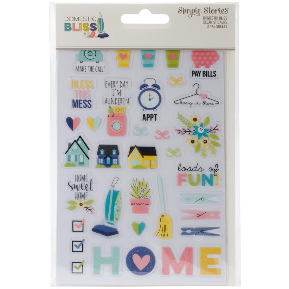 Simple Stories - Domestic Bliss Clear Stickers