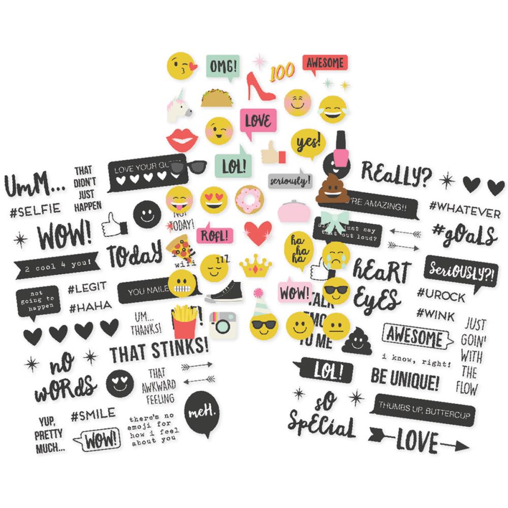 Simple Stories - Emoji Love Clear Stickers