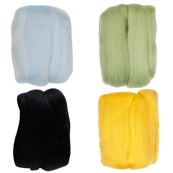 Clover Wool Roving Pack - Spring
