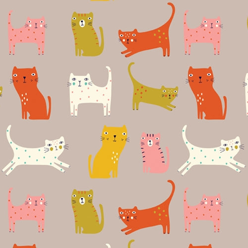 Cool for Cats - Dashwood Studio - Cats on Grey