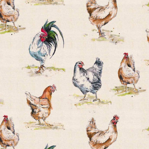 Chickens - Indigo Fabrics