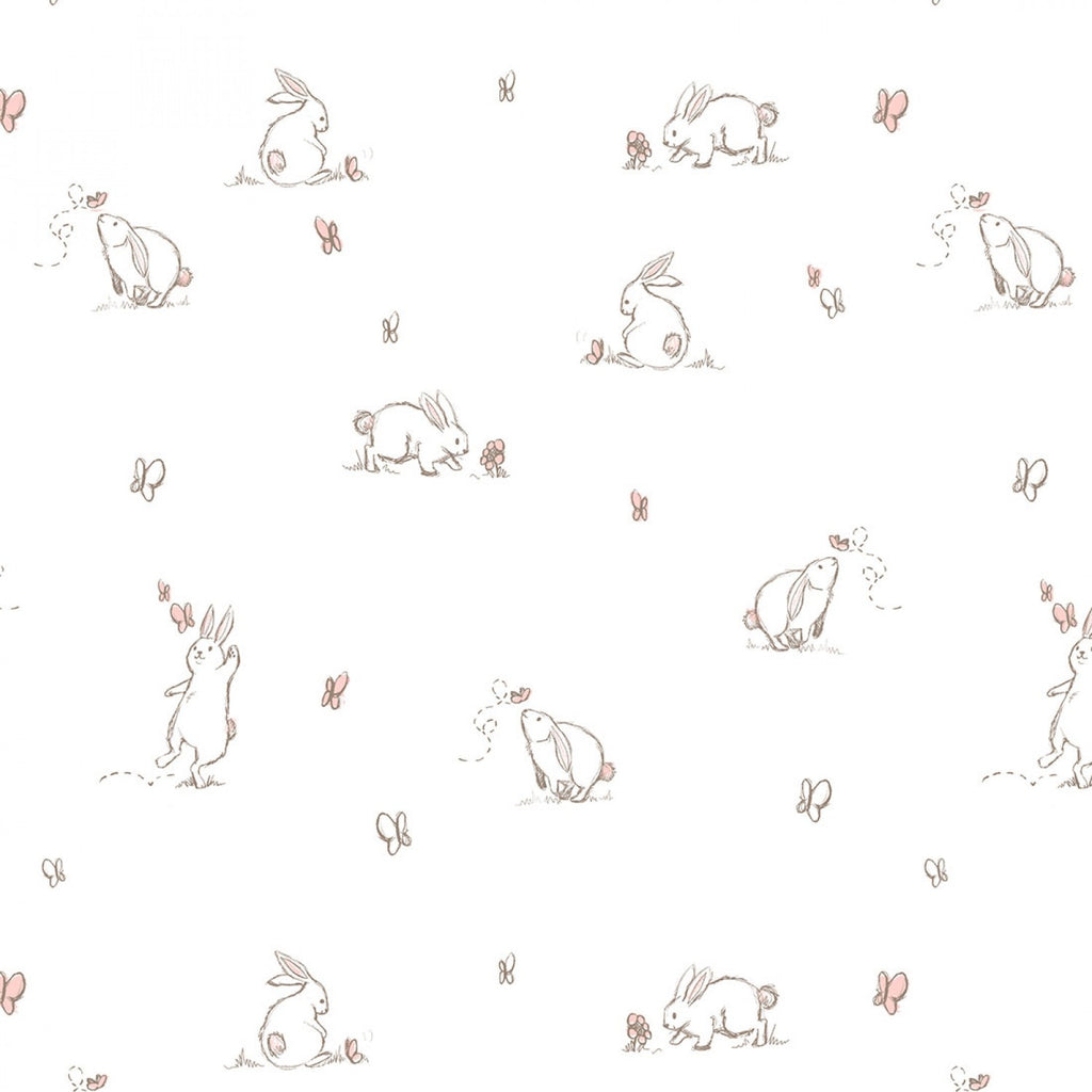 Pink Bunny Double Gauze - By the Half Metre