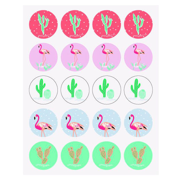 Tropical Spring Stickers - Flamingo