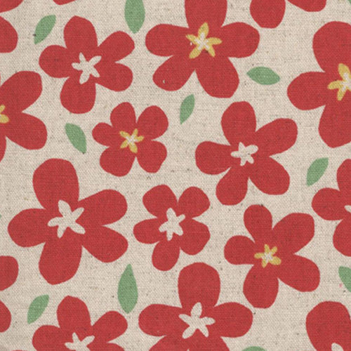 Sevenberry Flower Pop Linen - Red