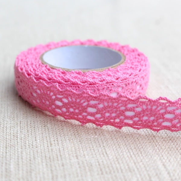 Crochet Lace Tape - Pink