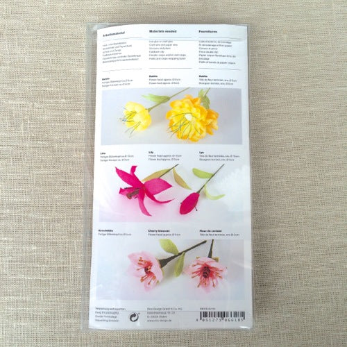 Paper Flowers Templates - Cherry Blossom, Dahlia & Lily