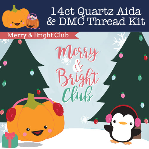 KIT - Merry & Bright Club - 14ct Aida & Threads