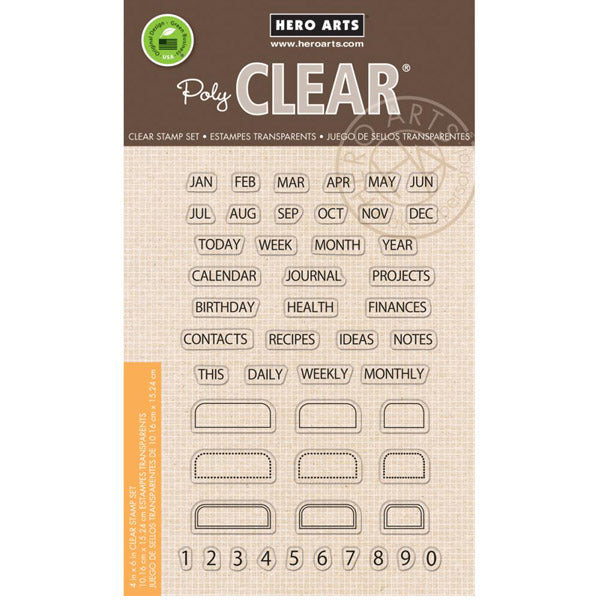 Hero Arts Clear Acrylic Stamp Set - Tabs