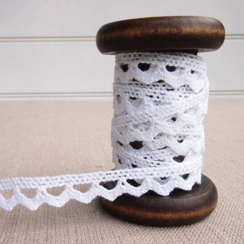 White Scalloped Crochet Lace Trim