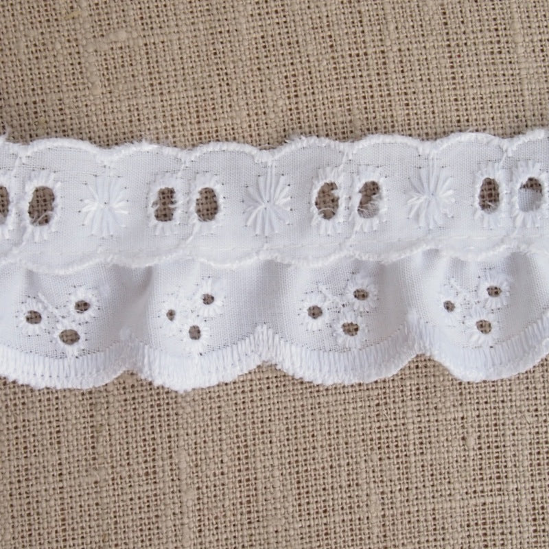White Broderie Lace Frill