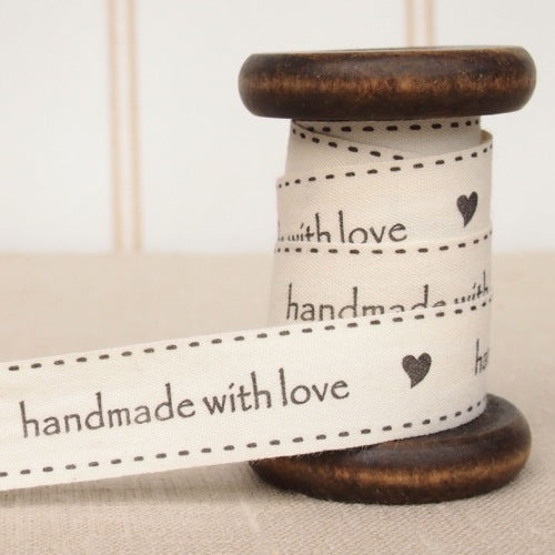 May Arts Handmade With Love Cotton Tape - 2cm