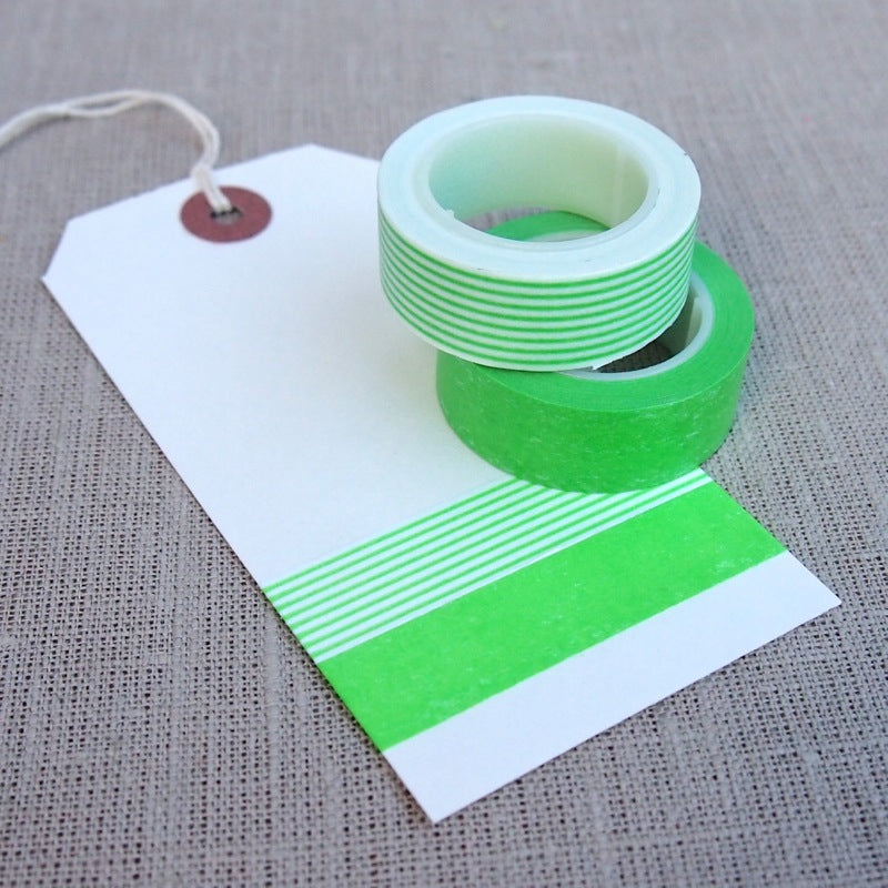 Neon Green Washi Tape Set