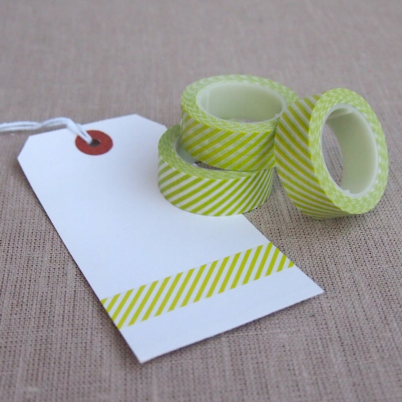 Chartreuse Stripe Washi Tape
