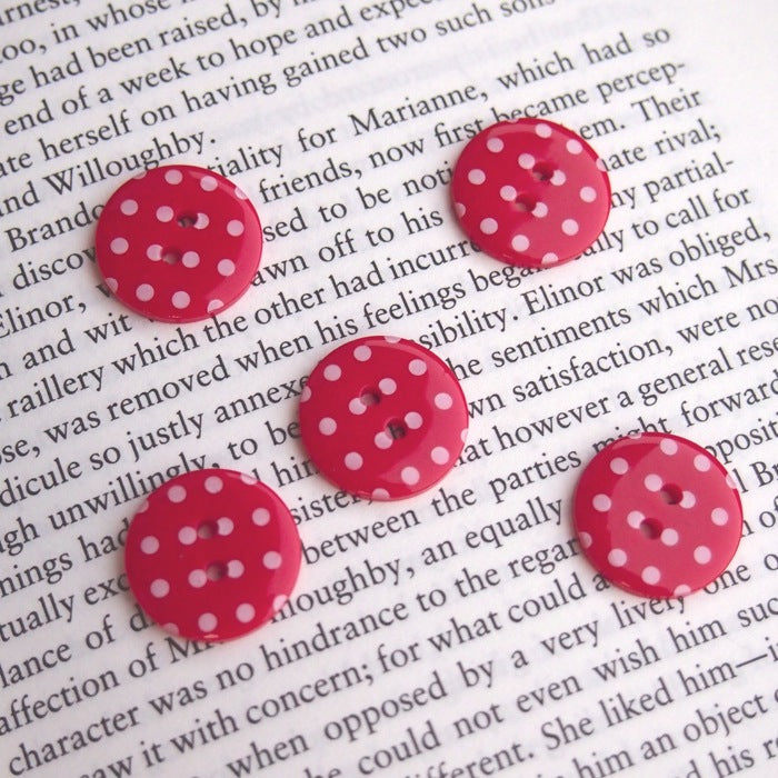 Red Polka Dot Buttons