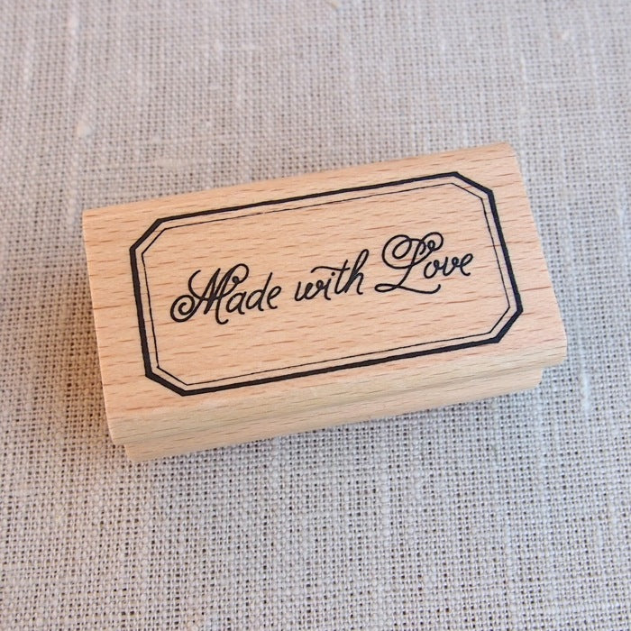 Made With Love (Border) Wooden Stamp